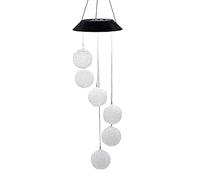 MVOSJFIE Solar Wind Chime Light LED Colorful Gradient Outdoor Garden Decoration Atmosphere Chandelier
