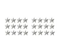 MVOSJFIE Starfish Napkin Rings 24 Silver Nautical Summer Wedding Party Beach Table Decor