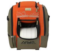 MVP Disc Sports James Conrad Voyager Slim Backpack Disc Golf Bag (Olive/Orange)