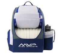 MVP Disc Sports Shuttle Disc Golf Backpack Bag (Light Gray/Slate Blue)