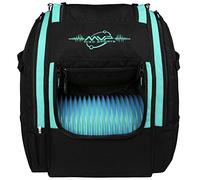 MVP Disc Sports Voyager Backpack Disc Golf Bag - Black w/ Teal