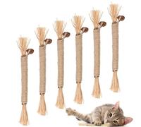 MVPACKEEY 6pcs Cat Chew Sticks: Natural Dental Health Support, Stress & Anxiety Relief, Safe & Non-Toxic, Fun Interactive Playtime for Cats