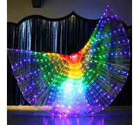MVPACKEEY Belly Dance Isis Wing,LED Angel Wings for Women,Halloween Christmas Light Up Stage Wear Rave Performance Props
