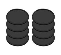 MVPACKEEY Silicone Coaster, 8pcs Round Black Non-Slip Heat Resistant Coasters for Any Dining Table