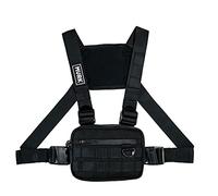 MVRK Water Resistant Chest Bag - Lightweight Tactical Chest Bag for Outdoor Training, Running Chest Pack for Men with Extra Storage, Black, Compact or Slimmer, Chest Rig