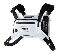 MVRK Water Resistant Chest Pack,Minimalist Running Pack For Workouts, Lightweight Running Vest, Running Backpack With Reflective Print Chest Bag Running Belt (White)