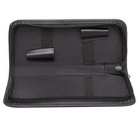 mvrople Salon Hair Scissor Bag, Hairdressing Scissors Pouch Tool Holster Bag Comb Scissors Storage Holder Case for Stylist Barber PU Leather Zipper kit Box