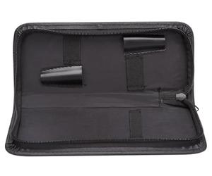 mvrople Salon Hair Scissor Bag, Hairdressing Scissors Pouch Tool Holster Bag Comb Scissors Storage Holder Case for Stylist Barber PU Leather Zipper kit Box