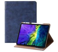 MVRYCE Book Case for iPad Air 11 Inch Case 6th Generation M2 2024,PU Leather Stand Cover w/Card Slots Hard Back Shell Folio Protective Case for iPad Air 11 Inch Case M2 2024 (Blue)