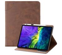 MVRYCE Case for iPad Air 13 Inch Case M2 2024,PU Leather Stand Cover Folio Protective Case w/Card Slots Hard Back Shell for iPad Air 13 Inch Case M2 2024 (Dark Brown)
