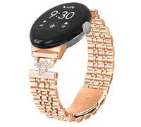 MVRYCE Compatible With Goo gle Pixel 2 WatchBand, Stainless Steel Watchband Replacement Bracelet Adjustable Bands for Goo gle Pixel 1 2022/ Goo gle Pixel 2 2023 (Y04)