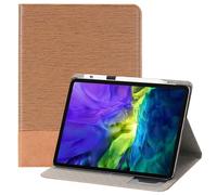 MVRYCE Flip Case for iPad Air 11 Inch Case 6th Generation M2 2024,PU Leather Stand Cover w/Card Slots Hard Back Shell Folio Protective Case for iPad Air 11 Inch Case M2 2024 (Light Brown)