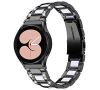 MVRYCE Galaxy Watch 5 40mm 44mm Band Strap, Stainless Steel Rhinestone Bracelet Resin Replacement Bands Compatible for Samsung Galaxy Watch 5 40mm 44mm/Watch 5 Pro 45mm (Y02)