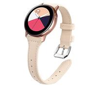 MVRYCE Galaxy Watch Active 40mm Sport Band, 5.5"-8.1" Replacement Genuine Leather Band 20mm Watch Accessories Band Compatible with Galaxy Watch 3 41mm/Galaxy Watch 42mm/Active2 40mm 44mm/Gear S2(A07)