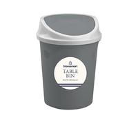 MVS Wholesale Handy Table Bin Product Dimensions:(D) 10.2(H) Including Lid 18.5cm - GREY