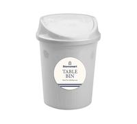MVS Wholesale Handy Table Bin Product Dimensions:(D) 10.2(H) Including Lid 18.5cm - WHITE