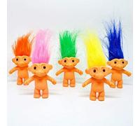 MVS Wholesale Large Pack Of 24 x Lucky Retro Trolls Figures, Ideal Party Bag Fillers and Favours, Pinata Prizes, Goody Bags and Cake Toppers