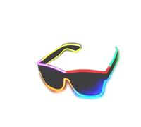 mvthenxi EL Wire colourful glasses，Portable Battery Pack Glowing Rope Lights el glasses for Parties，Raves and Halloween. (Mutilcolor-3)
