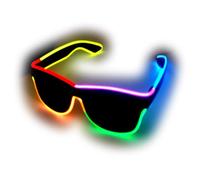 mvthenxi EL Wire colourful glasses，Portable Battery Pack Glowing Rope Lights el glasses for Parties，Raves and Halloween. (Mutilcolor-1)