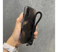 MVVKKY For iPhone13 Aurora Gradient Matte Magnetic Case Colorful Rainbow Shockproof Cover(For iPhone13/Black GS)