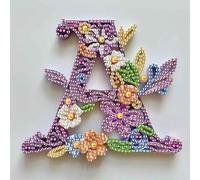 MVVMTOP Diamond Painting Kit, 5D DIY Letter A, Special Shape Crystal Artificial Diamond Art Partial Mosaic Handicraft for Beginners, Wall Decor Gift for Bedroom, Office, Living Room 6.7x6.7in