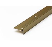 MW Profiles Aluminium Stair Nosing Outer Corner 3mm Panel Thickness - Gold 0.9m (35.43in) Length - LVT F3 (Gold)