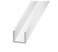 MW Profiles White PVC Square U Channel Edging Profile Strip 1M External Size (21mm)
