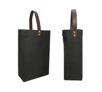 MWAHJU 2pcs Kraft Paper Packaging Bag Red Wine Handbag Insulated Cup Washing Box Packing for Party(Black)