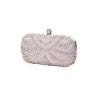 MWAHJU Women's Clutch Bag Embroidered Diamond Purses and Handbags Sequin Luxury Clutches Wedding Evening Purse For Women(White)