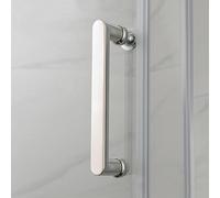 MWAYOYTE Interior External Barn Door Handle, Barn Door Handle with Plastic Knob for Shower Enclosure Pitch Interior/Exterior Replacement Parts (Pitch400Mm)