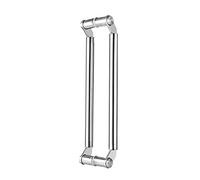 MWAYOYTE Interior External Barn Door Handle, Heavy-Duty Stainless Steel Swing Bar Handle for Barn Doors, Modern Design for Indoor and Outdoor Use (Sier 60Cm (23 5/8In)*56Cm)