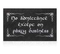 MWAZZLL Large Funny Front Door Mat No Admittance Except On Party Business Welcome Doormat for Entrance Outdoor Indoor Mats with Non Slip Rubber Backing Black 60 x 90 cm
