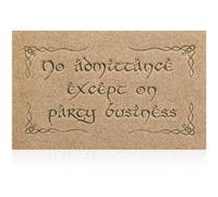 MWAZZLL No Admittance Except on Party Business Doormat Indoor Outdoor Welcome Front Door Mat for Entrance, Non Slip Funny Welcome Mats for Home Entryway Brown