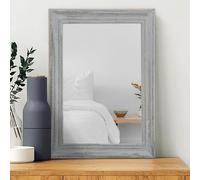 MWAZZLL Rustic Wall Mirror with Wood Frame Large 65x45cm Farmhouse Rectangle Mirrors for Wall Decorative Hanging Mirror