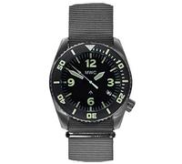 MWC Dephtmaster 1000mt Swiss Quartz Black Steel Sapphire Ceramic Date Diver Fabric NATO Military Men's Watch