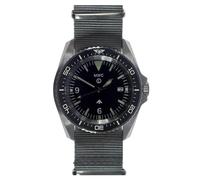 MWC Military Diver Automatic Steel Black Grey Date Fabric Men's Watch