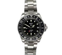 MWC Swiss Quartz GMT 300m Stainless Steel Submariner Black Men's Watch
