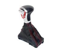 MWCMAMBG Gear Stick Knobs Automatic Gear Shift Knob PU Leather Boot for A6 C6 S6 RS6 for Avant for Allroad for Quattro 2005 2006 2007 2008 2009 2010(Carbon Fiber Set)