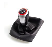 MWCMAMBG Gear Stick Knobs Car Gear Shift Knob with PU Leather Gaiter Boot Cover for Skoda for Octavia 2 A5 A6 2004 2005 2006-2012 5/6 Speed Lever Change Knob(5 Speed)
