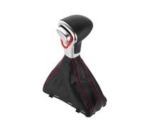 MWCMAMBG Gear Stick Knobs for A4 for B8 for A6 for C6 for A3 for 8P for A5 for Q5 Lever Change Knob Car Interior Black Red Leather Boots with Gear Shift Knob(Red Stitching)