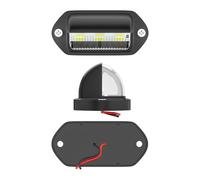MWCMAMBG Plate Light 6LED Truck License Plate Lights Car Van Bus Trailer Taillights Side Lights 12-24V Rear Licence(Black shell)