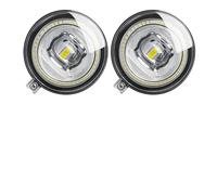 MWCMAMBG Work Light 2 X LED Fog Light With Angel Eye DRL Accessories For Chrysler 300 2007 2008 2009 H10 9005 Car Front Fog Daytime Running Lamp Fog Light(White and White)