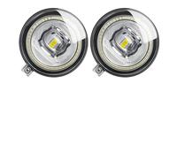 MWCMAMBG Work Light 2 X LED Fog Light With Angel Eye DRL Accessories For Chrysler 300 2007 2008 2009 H10 9005 Car Front Fog Daytime Running Lamp Fog Light(White and Blue)