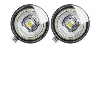 MWCMAMBG Work Light 2 X LED Fog Light With Angel Eye DRL Accessories For Chrysler 300 2007 2008 2009 H10 9005 Car Front Fog Daytime Running Lamp Fog Light(Yellow and White)
