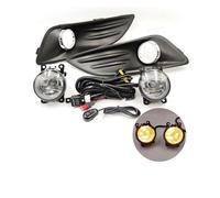 MWCMAMBG Work Light For For Fiesta 2013 2014 2015 2016 2017 1 Set LED Front Bumper Fog Lamp Fog Light Wire Harness Fog Lamp Grille Cover Fog Light(Halogen set)