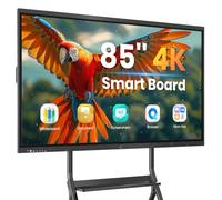MWE Touchscreen Interactive Whiteboard, 4K UHD Smart Board, 8+128GB, 85"