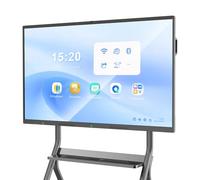 MWE Touchscreen Interaktive Whiteboard, 85" 4K UHD Smart Board, Electronic Whiteboard with 20-Point IR Touch & 12MP Camera, All in One Smartboard for Classroom Office Home(Wall Mount)