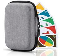 mwellewm Playing Cards Case, Case for UNO, Durable and Portable Storage Box for Standard Size Cards (Grey)