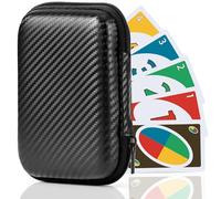mwellewm Playing Cards Case, Practical Playing UNO Card Game Case, Game Box Holder (Black)