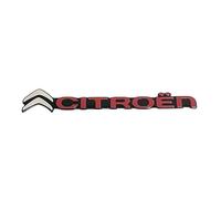 MWJTWO Car Emblem for Citroen C4 Aircross 2012-2017, Badge Decoration UV Resistant Sticker Indoor & Outdoor Use Car Center Grill Logo Decal Sicker Accessories Sun-Proof,Silver Red